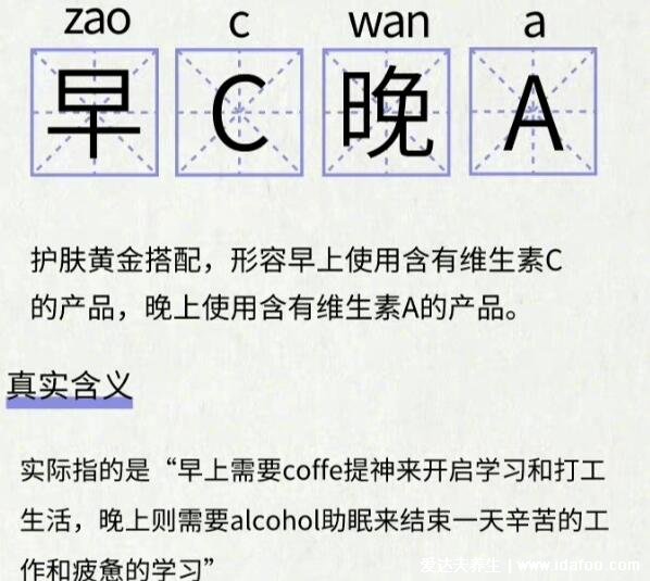 早C晚A什么意思網(wǎng)絡(luò)用語(yǔ)，一種護(hù)膚搭配以及一種生活方式(2種含義)